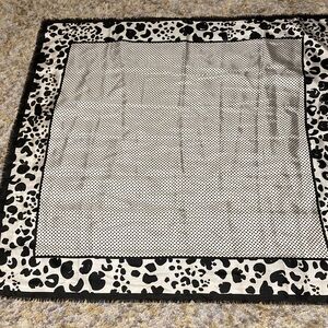 Flora Kung Black and White Animal Print Scarf